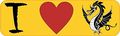 10in X 3in I Love Dragons Dragon Bumper Magnet Car Magnetic Magnets By Stickertalk 