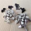Hongk- Silver Spike Fairing Bolts Kit Compatible With 2003-2006 Kawasaki Ninja Zx6r Zx 636 Zx6rr B01bn0o254