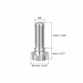 Uxcell Knurled Thumb Screws M6x16mm Brass Shoulder Bolts Grip Knobs Fasteners Nickel Plated 4pcs