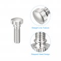 Uxcell Knurled Thumb Screws M6x16mm Brass Shoulder Bolts Grip Knobs Fasteners Nickel Plated 4pcs