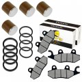 Caltric 4 Front Caliper Brake Piston With Pads Compatible Kawasaki Bayou 300 Klf300c 4x4 1989-2005