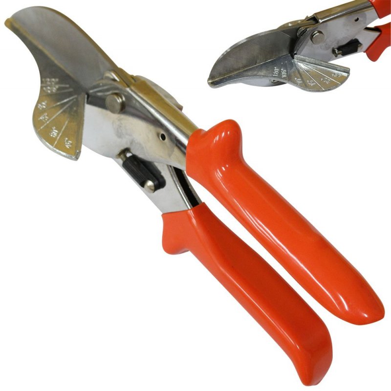 Toolusa 9 Angle Shear Cutter Precision Marked Plate 45a -120a Comfort Grip Rubber Handles Safety Lock