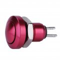 Qiilu Momentary Push Button Switch 1a 24v 8mm Mini Waterproof Car Power Zinc-aluminium Alloy Suitable For 0 3in Mounting Hole