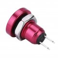Qiilu Momentary Push Button Switch 1a 24v 8mm Mini Waterproof Car Power Zinc-aluminium Alloy Suitable For 0 3in Mounting Hole
