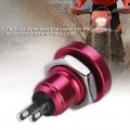 Qiilu Momentary Push Button Switch 1a 24v 8mm Mini Waterproof Car Power Zinc-aluminium Alloy Suitable For 0 3in Mounting Hole