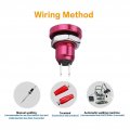 Qiilu Momentary Push Button Switch 1a 24v 8mm Mini Waterproof Car Power Zinc-aluminium Alloy Suitable For 0 3in Mounting Hole
