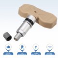 X Autohaux 4pcs Tpms Sensor 15114379 For Chevrolet Tahoe Gmc Sierra 2005-2006 Plastic Beige