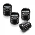 Ipick Image For Chrysler Logo In Black On Real Carbon Fiber Barrel Aluminum Tire Valve Stem Caps