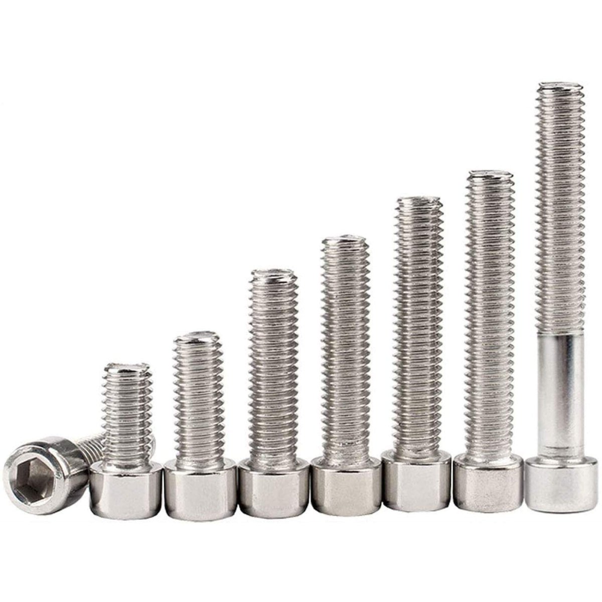 10 Pcs M10 1 5x50mm Stainless Steel Hex Socket Head Cap Screws Din 912 Inner Bolts Silver Tone