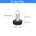 Uxcell 15pcs M6x12mm Threaded Knurled Thumb Screws Zinc Plated Carbon Steel Clamping Knobs Grip Plastic Round Head Thumbscrews