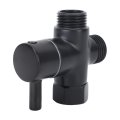 Keenso Copper Shower Arm Diverter Valve Precise Control 3-g1 2 For Handheld Quick Installation Black