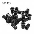 Uxcell M6 Rivet Nuts Thread Half Hexagonal Carbon Steel Zinc-plated Flat Head Threaded Insert Nut Black 100pcs