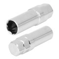 2 Pcs Chrome 7 Spline Wheel Lug Nut Drive Tuner Key Tool Lock 16mm