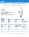 Feit Electric A19 Led Light Bulb 60w Equivalent 5cct Dimmable E26 Medium Base 90 Cri 800 Lumens Adjustable White 22 Years