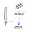 Uxcell Tapered Ball Nose End Mill Uncoated Solid Carbide 2 Flute Spiral Milling Cutter 1 5mm Radius 3mm Diameter 6mm Shank 45mm