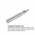 Uxcell Tapered Ball Nose End Mill Uncoated Solid Carbide 2 Flute Spiral Milling Cutter 1 5mm Radius 3mm Diameter 6mm Shank 45mm