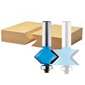 1-3 8 D X 3 4 H 1 2 Shank Rockler Edge V-groove Bit Convex