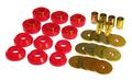Prothane 7-127 Red Body Mount Kit With Hardware 