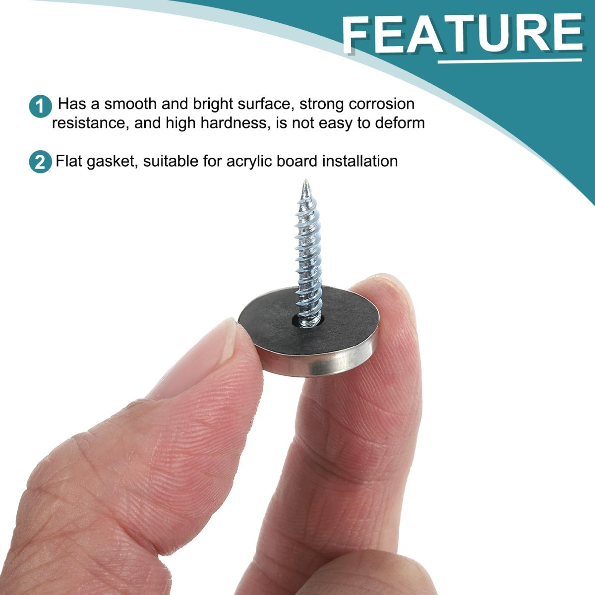 24pcs Screw Covers Caps 20mm Dia Stainless Steel Mirrors Decorative Cover Nails Flat Gasket Screw Fasteners For Sign