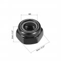 Uxcell Hex Lock Nuts M5 X 0 8mm Carbon Steel Nylon Insert Self-locking For Fasteners 50pcs Black