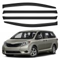 Ocpty Window Visors Fits For 2011-2017 Toyota Sienna Tape-on Rain Guards Side Wind Deflectors 4 Pieces 2pcs Front Rear