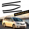 Ocpty Window Visors Fits For 2011-2017 Toyota Sienna Tape-on Rain Guards Side Wind Deflectors 4 Pieces 2pcs Front Rear