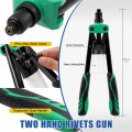 Glarks 261pcs Rivet Gun With Large Flange Pop Rivets Set 13 Heavy Duty Handle Riveter And 260pcs 7 Sizes Aluminum Blind