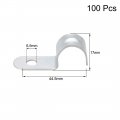 Uxcell 5 8 Emt One Hole Strap Pipe Zinc-plated Steel Reinforced Rib For Fixing On Various Surfaces 100pcs