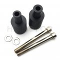 Hongk- Motorcycle Frame Slider Crash Protector Compatible With 2003-2006 Cbr 600rr Rr Black B01bw4p674