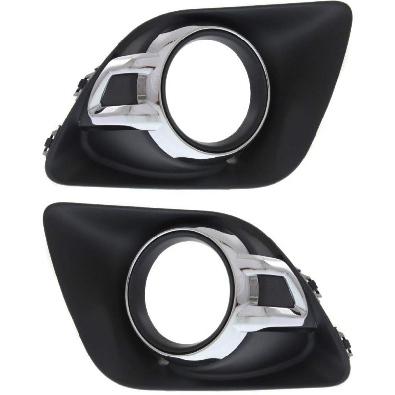 Fog Light Cover For Mitsubishi Outlander Sport Rvr 2011 2012 Driver And Passenger Side Pair Set Chrome Garnish Dot Sae