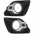 Fog Light Cover For Mitsubishi Outlander Sport Rvr 2011 2012 Driver And Passenger Side Pair Set Chrome Garnish Dot Sae 
