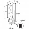 Prime-line Mp7257-5 Drawer Track Center Roller 5 Pack