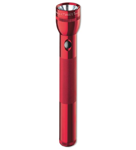 Maglite Heavy-duty Incandescent 3-cell D Flashlight In Display Box Red