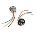 Uxcell 1157 Turn Signal Brake Light Bulb Socket Wire Harness Connector 2 Pcs 