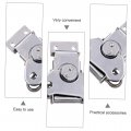 Homsfou Butterfly Buckle Stainless Steel Latch Packing Box Lock Clamp Spring Loaded Closure Load Wooden Clip Cylinder