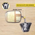 Ocpty Black Left Side Or Right Mirror Fit For 1975-1986 Chevy C10 Metallic Finish Glass Manual Fold Non-heated