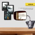 Ocpty Black Left Side Or Right Mirror Fit For 1975-1986 Chevy C10 Metallic Finish Glass Manual Fold Non-heated