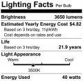 Satco S6548 Transitional Light Bulb In White Finish 59 63 Inches Color