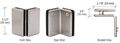 C R Laurence P1090bn Crl Brushed Nickel Pinnacle And Prima Series Glass-to-glass Bracket 
