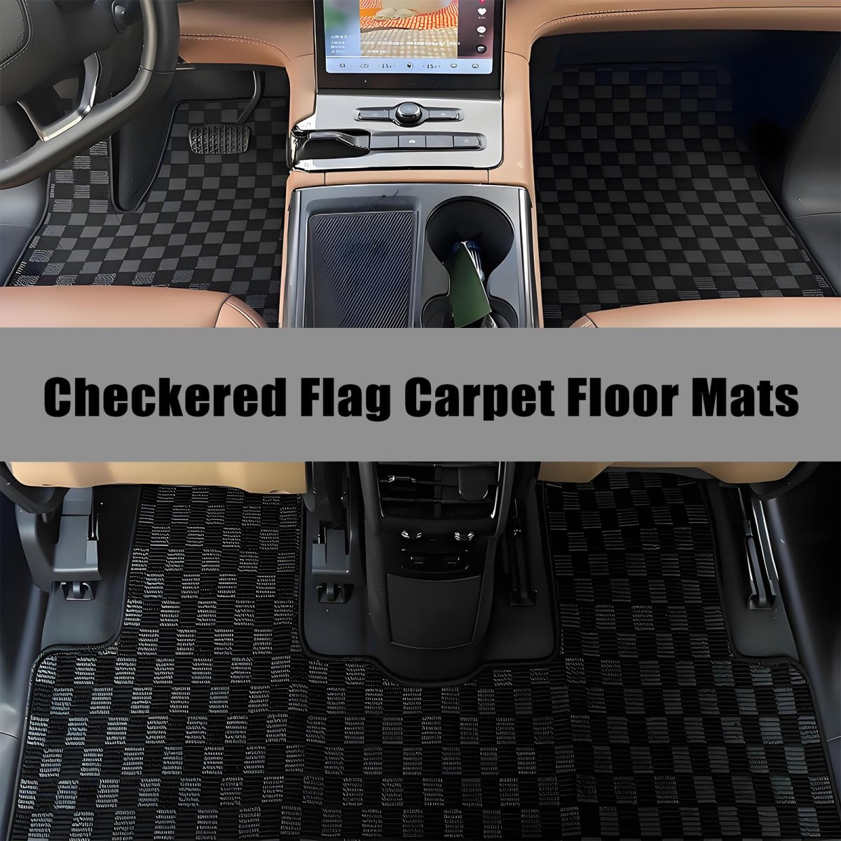 Universal Floor Mats Carpet 4 Piece Set Black Velour And Plastic Interior For Passenger Cars Front Rear Row Direct Replacement