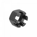 Uxcell M12x1 5mm Hexagon Slotted Nut Grade 4 8 Carbon Steel Hex Castle Nuts Black 20pcs