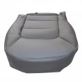 Secosautoparts Front Driver Passenger Side Bottom Replacement Microfiber Leather Seat Cover Gray Compatible With Ford