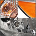 Chrome Housing Amber Side Projector Headldight Head Lamps Tool Kit Compatible With Sonata 11-14