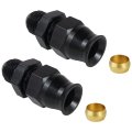 Xspeedonline 2pcs 6an Male To 3 8 Hardline Compression Fitting Adapter Aluminum Black 