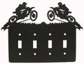 Motocross Quadruple Light Switch Plate Cover 1 