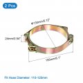Uxcell 2pcs T-bolt Hose Clamps 110-120mm 4 33 -4 72 Id Range Carbon Steel Radiator Intake Clamp For Truck Exhaust