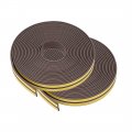 Foam Tape Adhesive Weather Stripping 9mm Wide 2mm Thick 5 Meters Long Brown 2pcs 