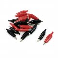 A 20 Pcs 45mm Alligator Clip Battery Clamp Terst Probe Black Red 