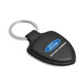 Ford Explorer Black Shield-shape Style Genuine Leather Key Chain Official Licensed