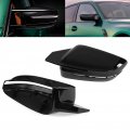 Fydun Lhd For G80 M3 Style Pair Side Rearview Mirror Caps Carbon Fiber Cover Replacement 3 4 5 Series G20 G22 G30 G11 G14